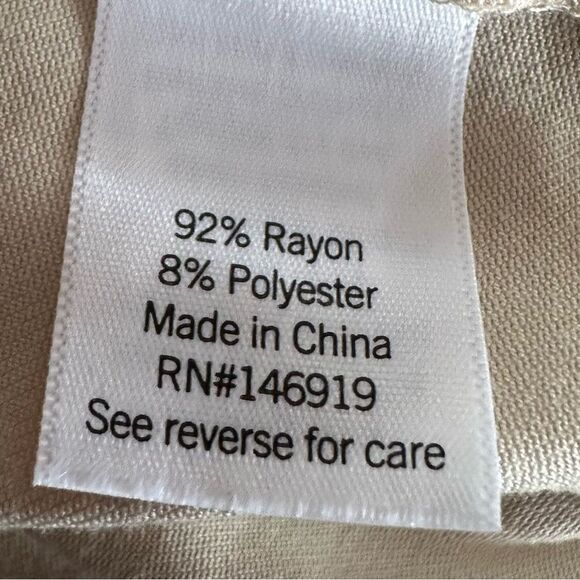 Nine West Beige Drapey Utility Jacket Women's XXL. Zipper & Snap Closure. - Picture 6 of 8